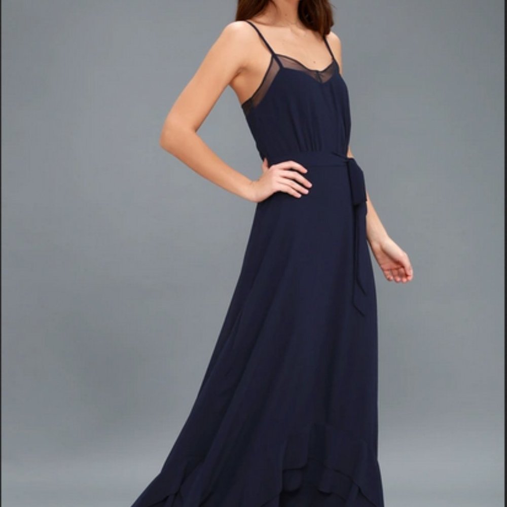 Stars in Your Eyes Navy Blue Maxi Dress